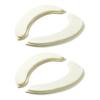 YY Hjem Toilet Seat Covers (2 Pairs) 20mm Thick, Comfortable, Lint-Free, Quick Release & Easy Cleaning (Ivory/Short Type)