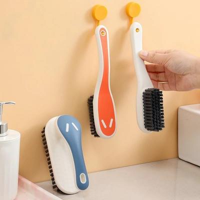 2PCS/SET Practical Multi-Purpose Cleaning Brush Portable Plastic Laundry Brush Long Handle Kitchen Utensil Brush Sneaker