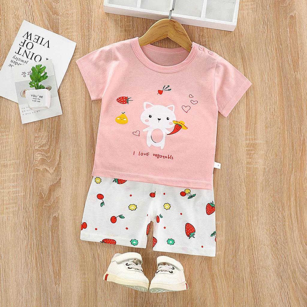 Kinder T-shirt met korte mouwen + shorts Set zomer