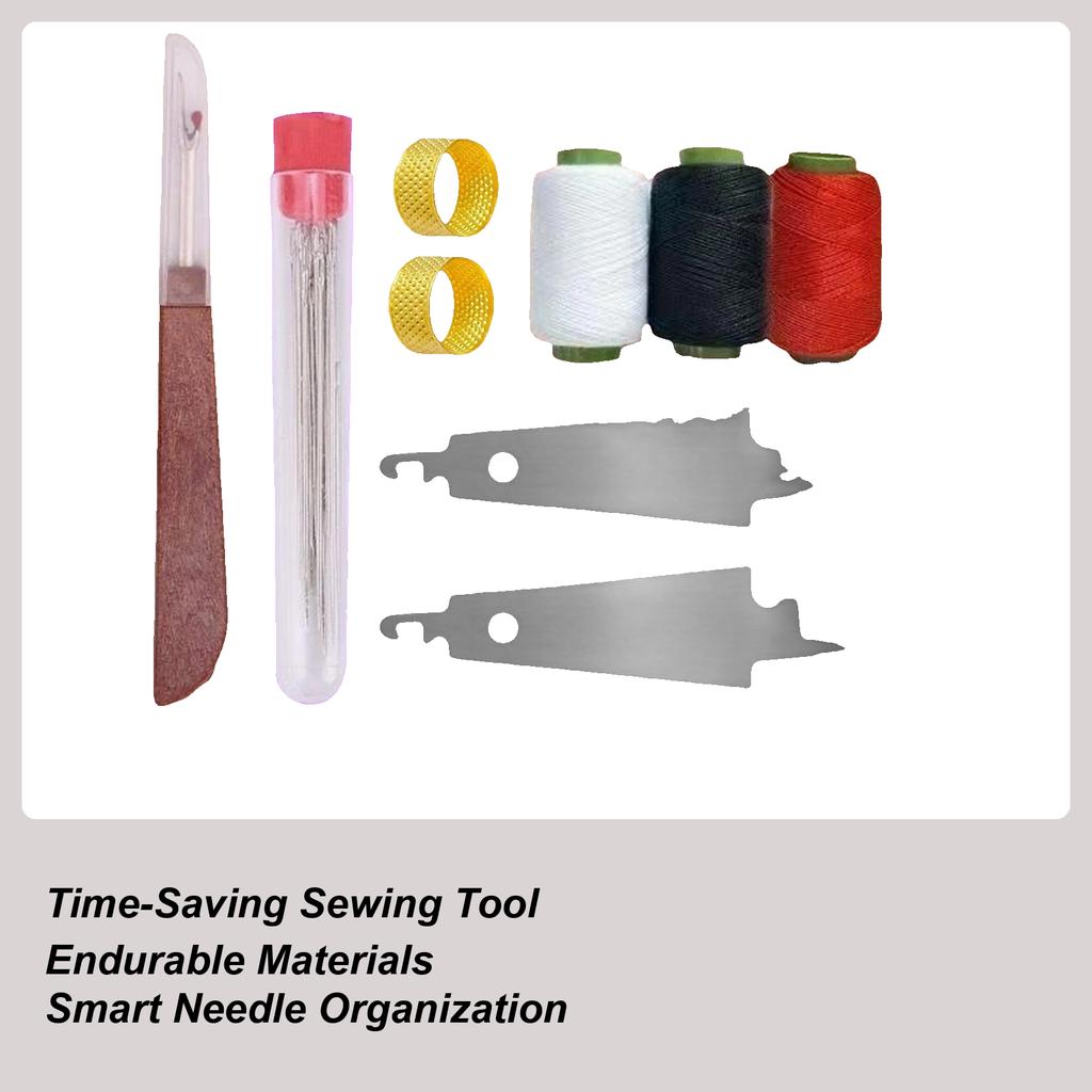 Large-Eye Steel Needle Set Hand Sewing Steel Needles Quick Threading Rust-Proof Tool Quilting Knitting Crochet Jewelry Making