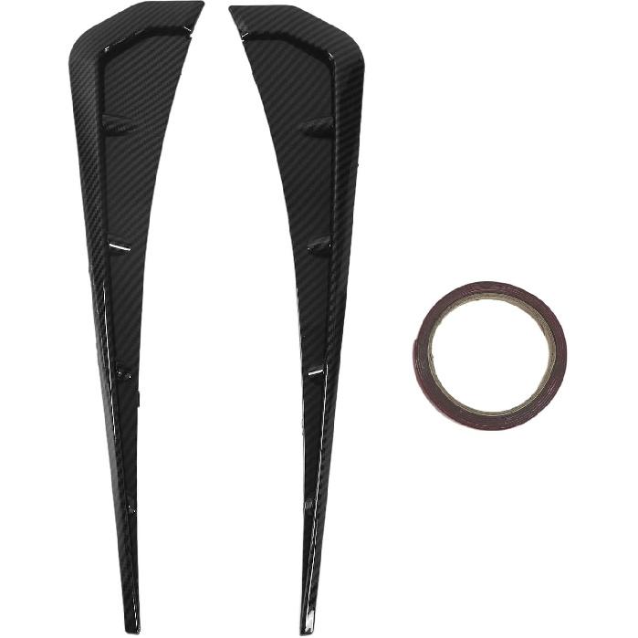 

Aramox Universal Car Side Vent Air Wing Cover Trim, Carbon Fiber Pattern, ABS Material, 41x9cm, Black, 1 Pair