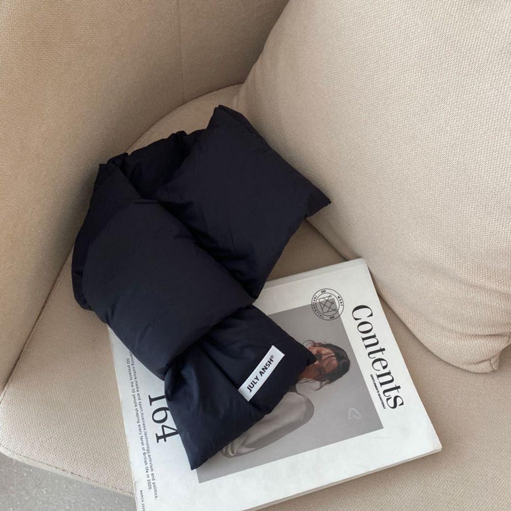 Warm Wrap Korean Style Scarf Solid Color Autumn Winter Shawl Scarf Casual Down Neck Scarf  Warm