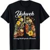 Yahweh Floral Lungs Graphic Tee Breath Speaks His Name Casual Cotton Short Sleeve TShirt