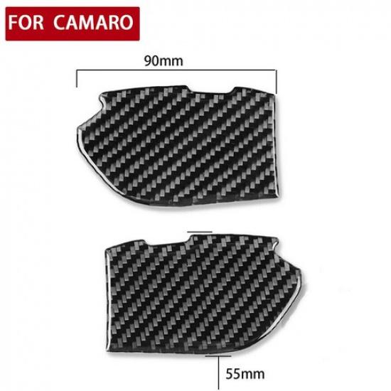 Carbon Fiber Interior Door Handle Bowl Cover Trim For Chevrolet Camaro 2010-2015