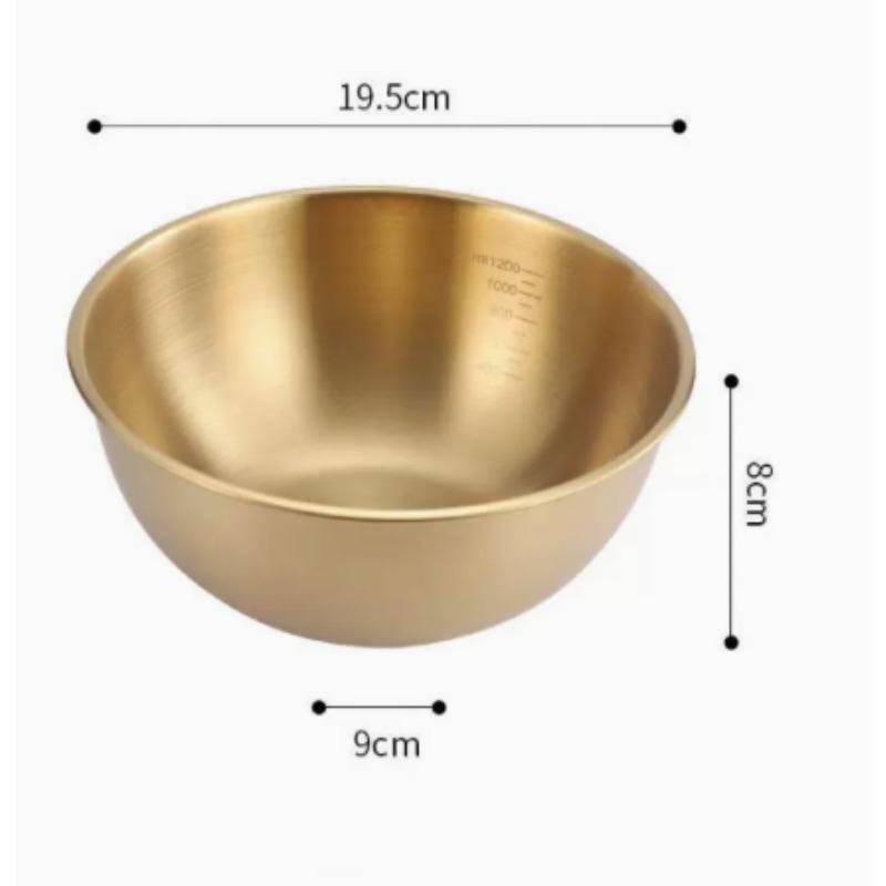 Double Layer Soup Rice Bowl Anti-Scalding Noodles Bowl Gold Silver Fruit Salad Bowl  Food Tableware