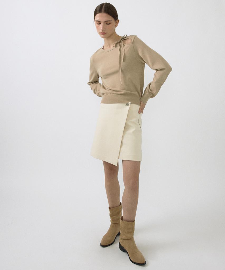 Otte Cotton Button Wrap Sk_Cream