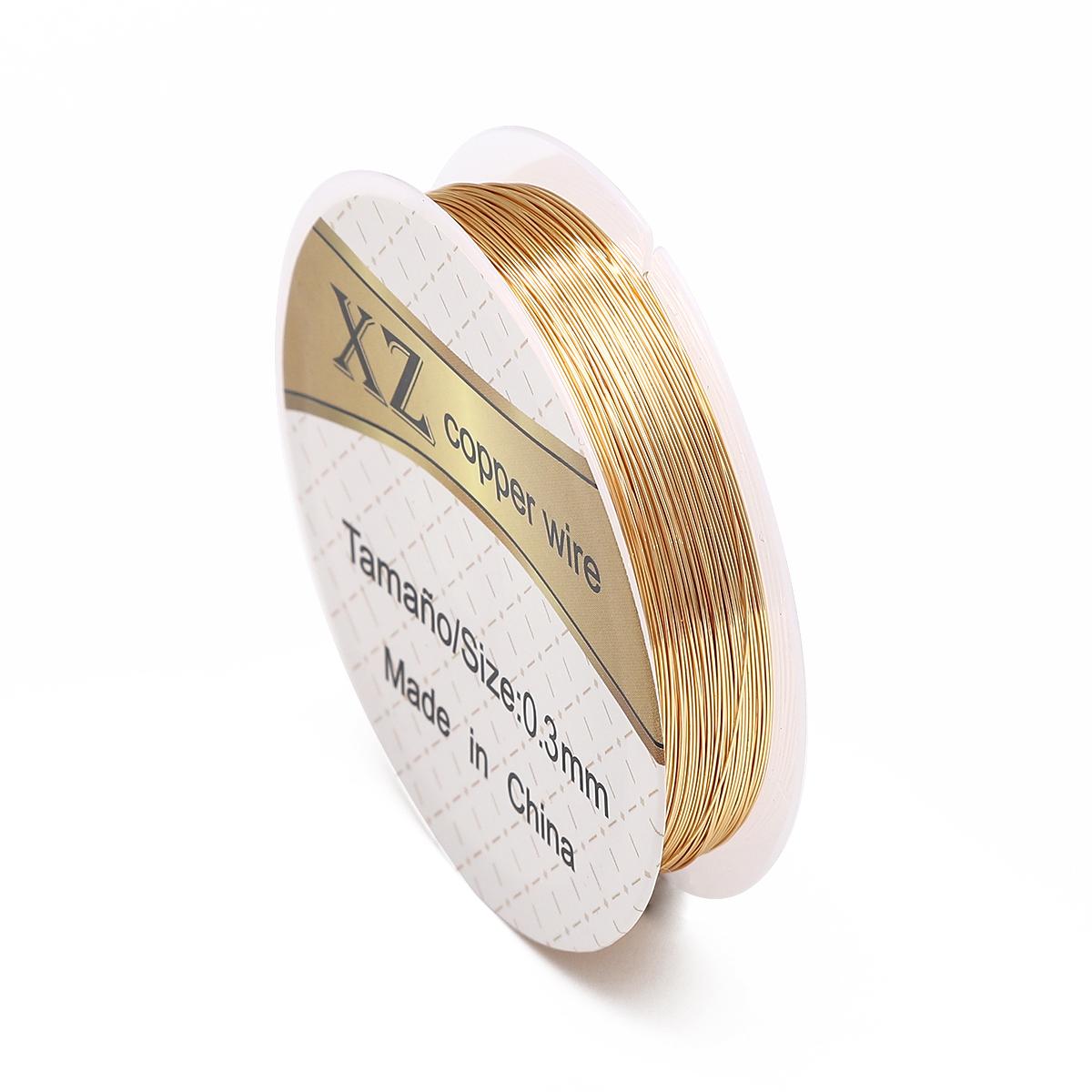 

Медная проволока мульти размера 0,2-0,8 мм, бисерная проволока для изготовления ювелирных изделий своими руками, нить 0.3mm 14.5meter золотистый