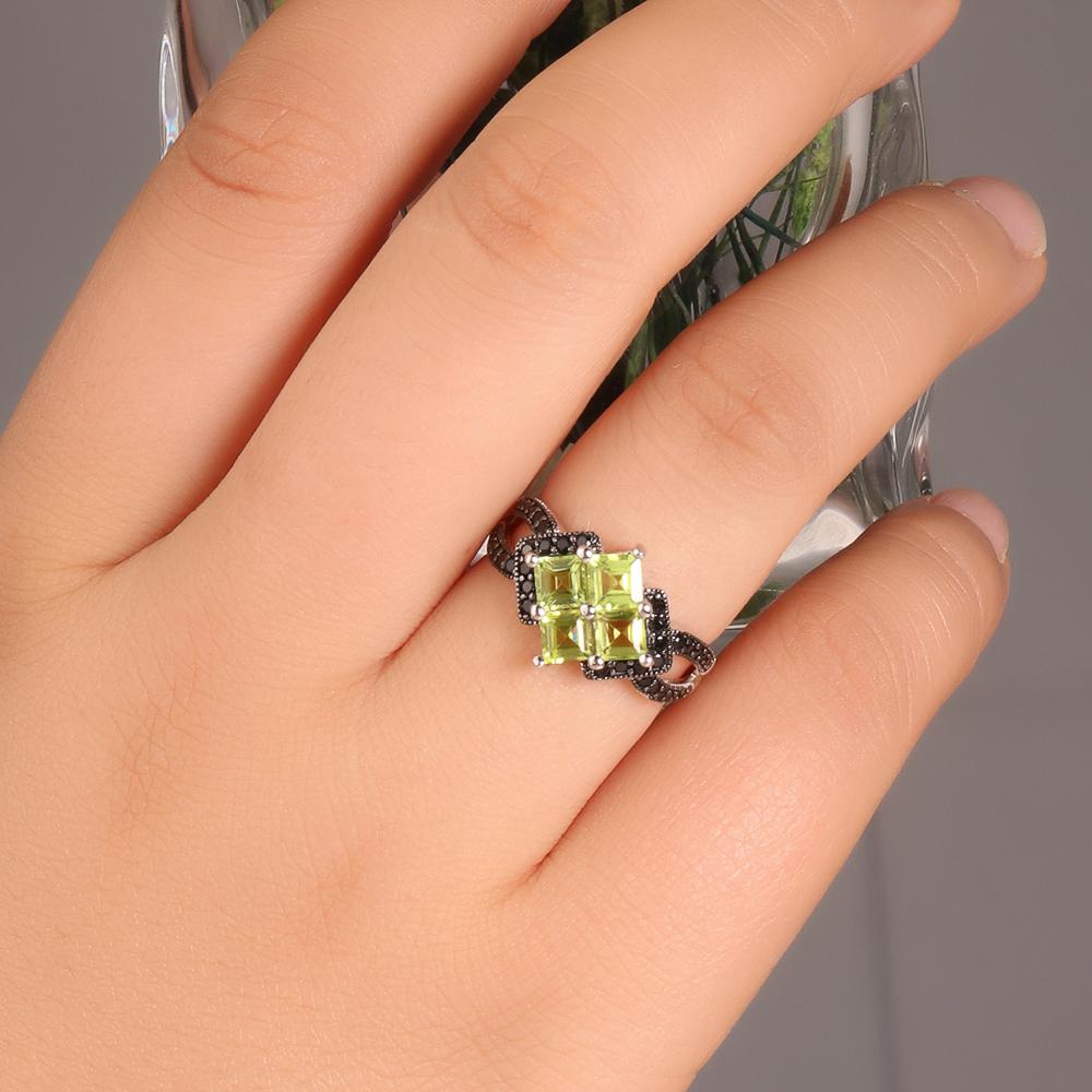 New arrival! unique ring with Natural Garnet gemstones Women's fine jewelry 925 sterling Silver