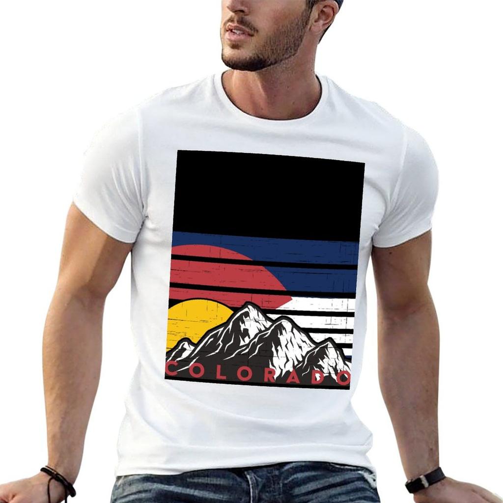 Colorado State Flag Retro Vintage Colorado Mountains Tshirt Unisex T Shirts Graphic T Shirt Unisex Designer Tshirt