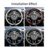Suitable for Skoda Carbon Fiber Texture Steering Wheel Cover with Segmented Quick-Release Design, Durable, for Octavia Kamiq Fabia Kodiaq Karoq Enyaq