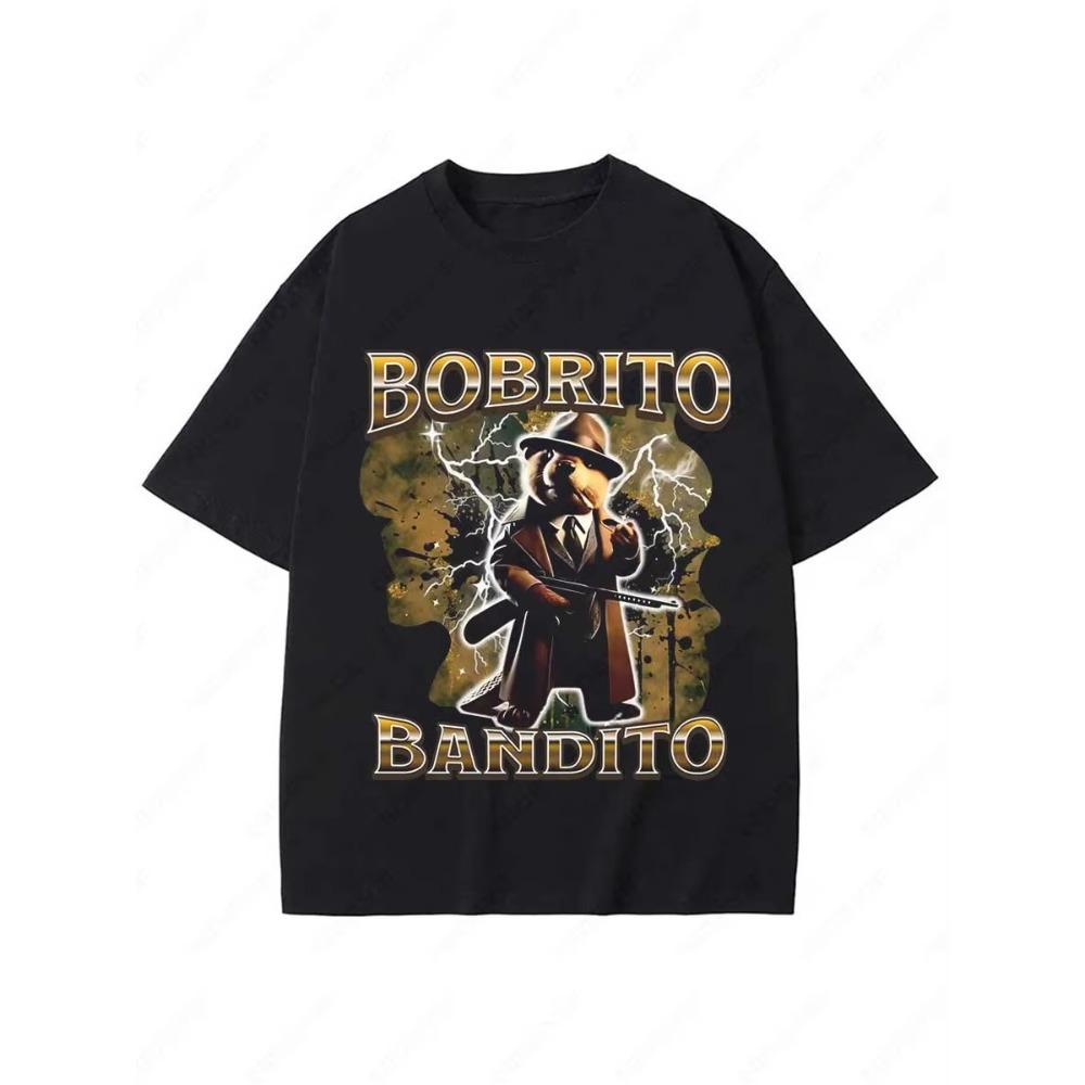 Bobrito Bandito Meme T-Shirts Women Men Italian Brainrot Y2K 2025 Funny Cotton T Shirt Summer Short Sleeve Tee Oversize Clothing