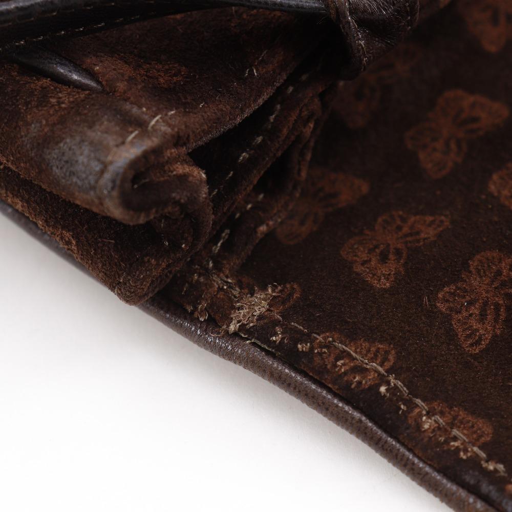 BOTTEGAVENETA 3WAYShoulder Tote Bag Butterfly Pattern Brown Suede Women Used