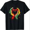 Black History Month Heart African American Black Red Green T-Shirt