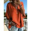 TIFICY Women's Fashion Casual Summer Spring Solid Color Print 1/2 Sleeves V-Neck Blouses & Shirts