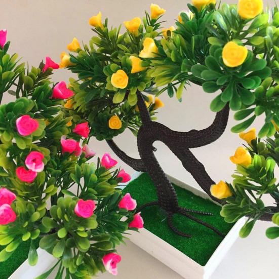 Artificial Flower Tree Plant Potted Bonsai Garden Party Desktop Furniture Decor