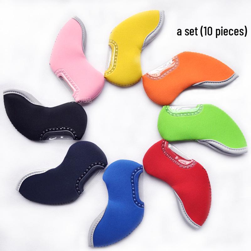 

13-цветные неопреновые чехлы для головок гольф-айронов, набор из 10 штук розы красного