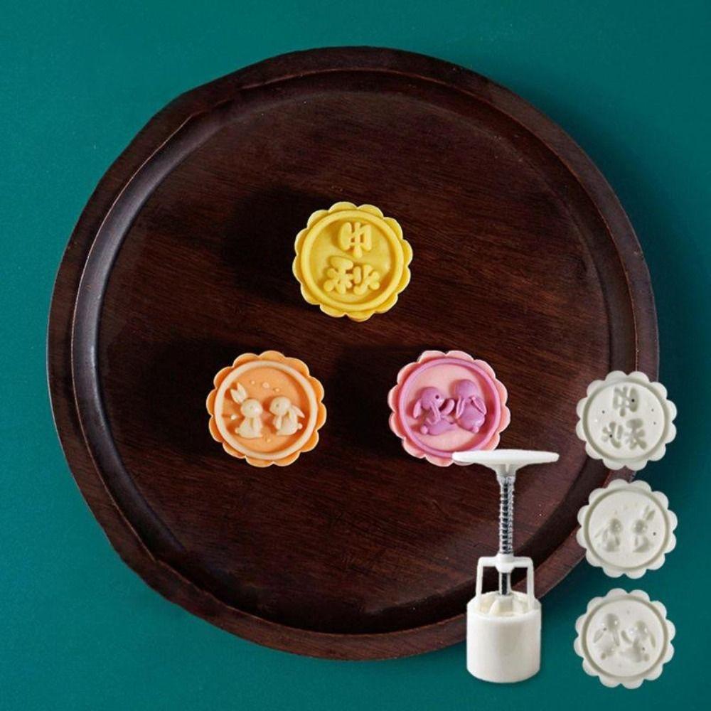 

Plastic Mooncake Molds Rabbit Pattern Mooncake Stamp Baking Tool Kithchen