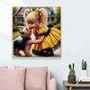New Arrival 5D DIY Full Circle Diamond Painting "Girl Kissing Dog" Embroidery Cross Stitch Home Decor Gift