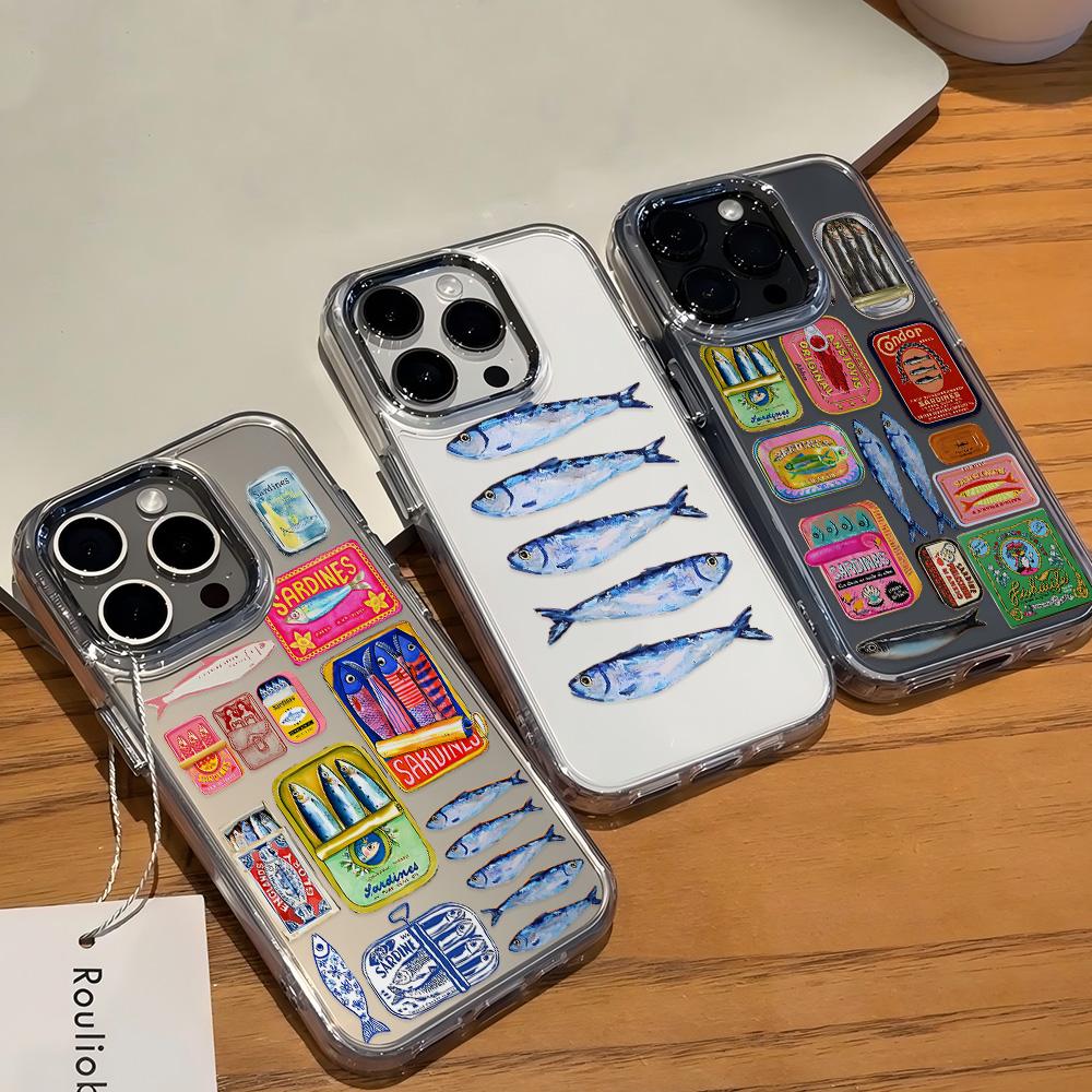 Fish Fun Sardines Laser New Phone Case For Xiaomi Redmi Note A5 A3 15 14 13 14c 13c 12 11 12s 12c 10c 10 9 Pro Plus 4G 5G Cover