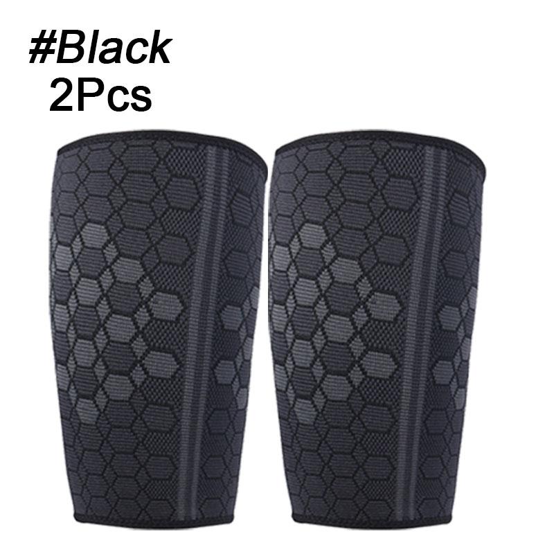 

2 шт., компрессионный бандаж на подколенное сухожилие бедра, отлично подходит для травм при беге M чёрный