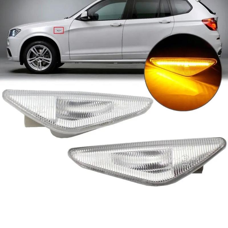 1 Pair Left Right LED Marker Turn Signal Lamp for E70 F25 E71 63137171007 63137171008 Turn Signal Light Indicator