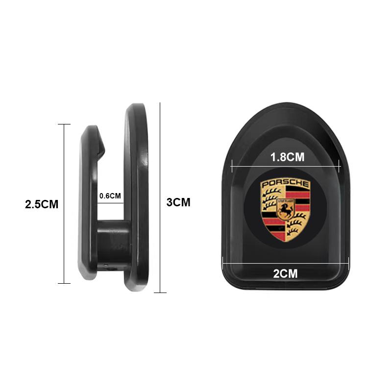 Mini háčiky na auto Čierne samolepiace neviditeľné háčiky Držiak na uloženie do interiéru Pre Porsche Boxster Cayenne Panamera Macan Cayman 911 918 996 917 991