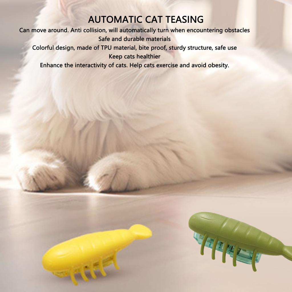 Automatic Moving Interactive Cat Toy Funny Electronic Robot Kitten Toy for Indoor Cats Kitten Play Exercise