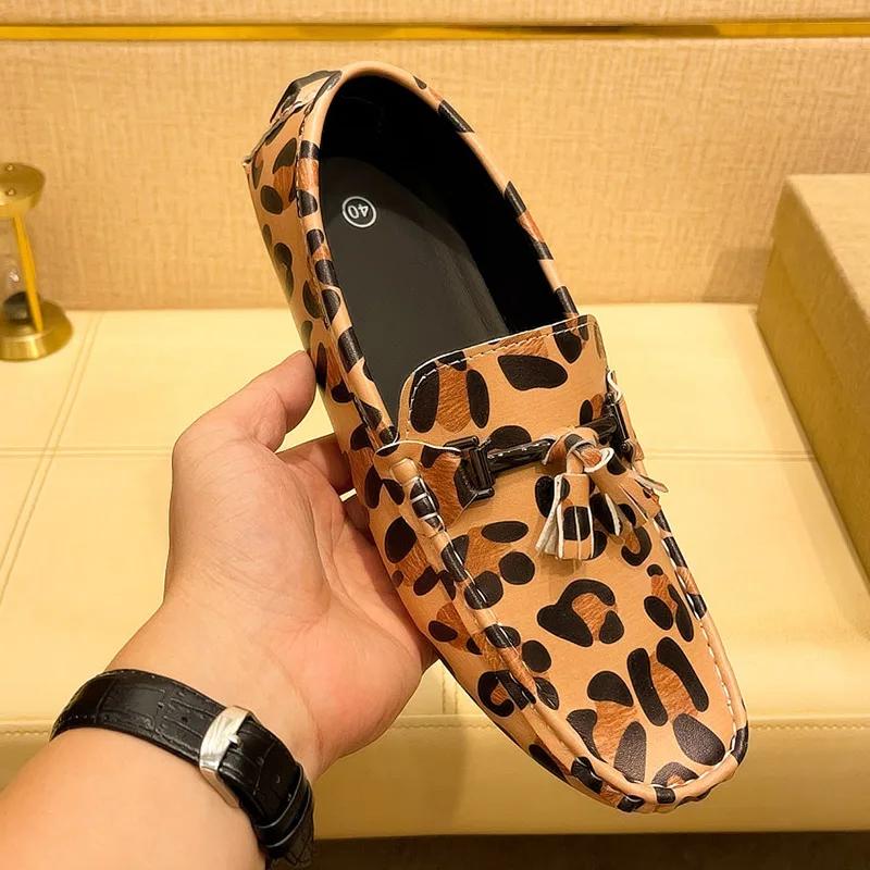 Fashion Punk Style Men Dress Loafers Street Style Slip-ons Stylish Business Formal Shoes Male Casual Summer Flats Stylish Man Moccasins