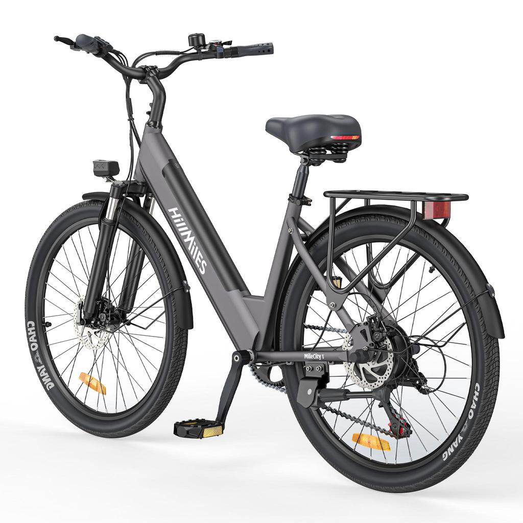 HillMiles MileCity 1 Electric Bike, 26" Women’s City Commuter, 36V 13Ah Removable Battery, 250W Motor, Shimano 7-Speed, Up To 100KM Range
