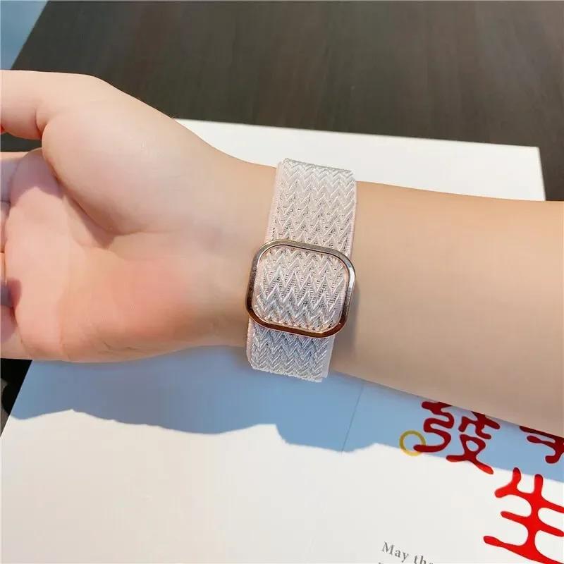 Elastyczny Nylonowy Pasek do Apple Watch ultra 2 49mm Seria 9/8/7 41mm 45mm38/42-40mm/44mm Boho Bransoletka iWatch 6 5 4 3 Se Pasek