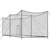 Baseball Batting Cage, 10668 X 3200 X 3100mm Freestanding Portable Batting Cage, Hitting Cages with 45-Ply Knotted HDPE & Long Positioning Ropes,
