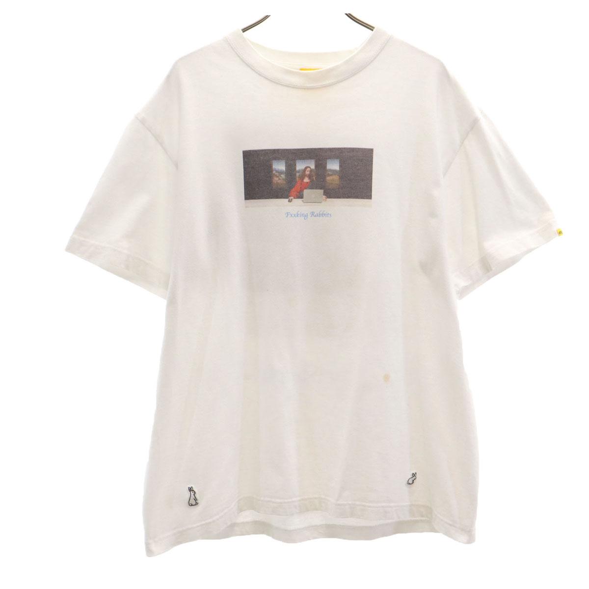 

FR2 Принт Футболка с коротким рукавом M Белая Мона Лиза Мужская Б/у