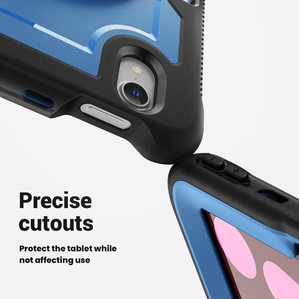Für iPad mini (2024)/(2021) Hülle mit Ständer PC TPE Tablet-Hülle mit Handschlaufe