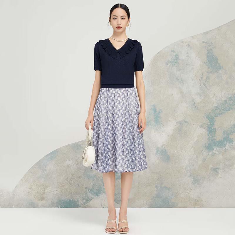 JESSIE Elegant Ruffle V-Neck Short Sleeve Top