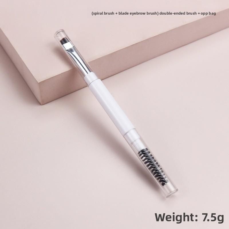 

Кисть для бровей Расческа для ресниц кисти для макияжа Двусторонняя Угловая кисть Кисть-щеточка 2 в 1 Набор кистей для ресниц и бровей инструмент для макияжа 1PCS белый