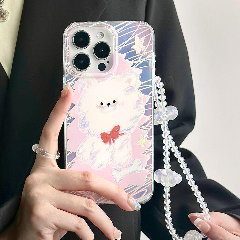 Zhitai Feather Yarn Transparent Phone Case for iPhone 14/13Pro/12/16Pro/15