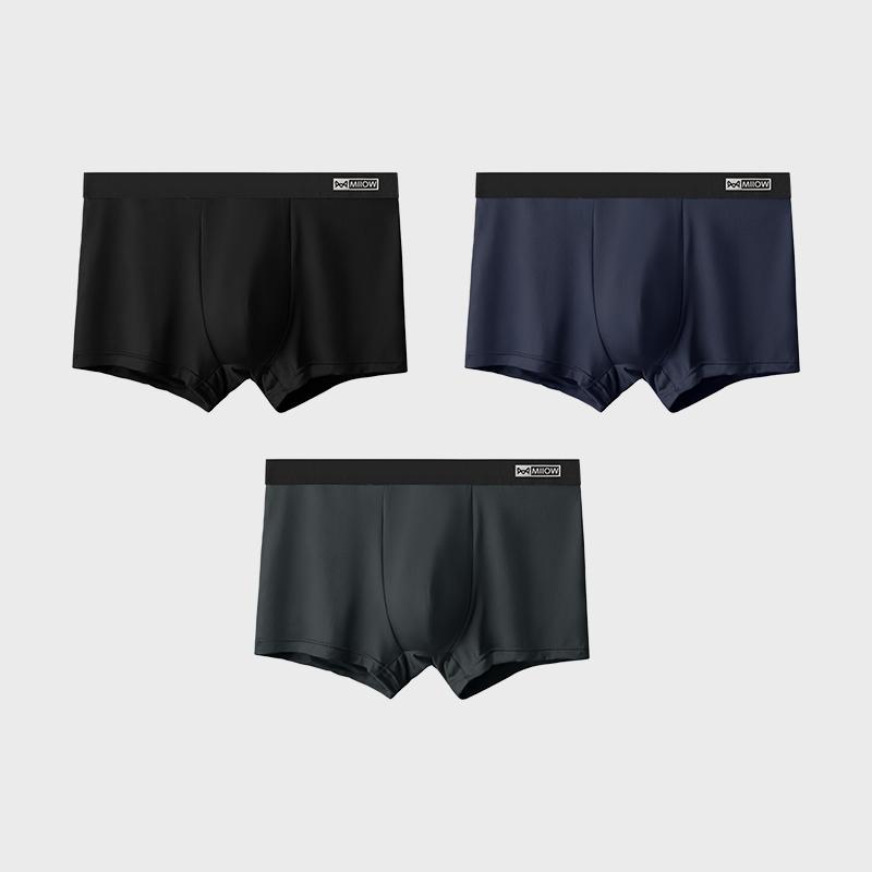 

MiiOW 3 шт. Мужское нижнее белье Графеновое антибактериальное нижнее белье Мягкое и удобное хлопковое нижнее белье Нижнее белье с плоскими углами L-5XL XXL