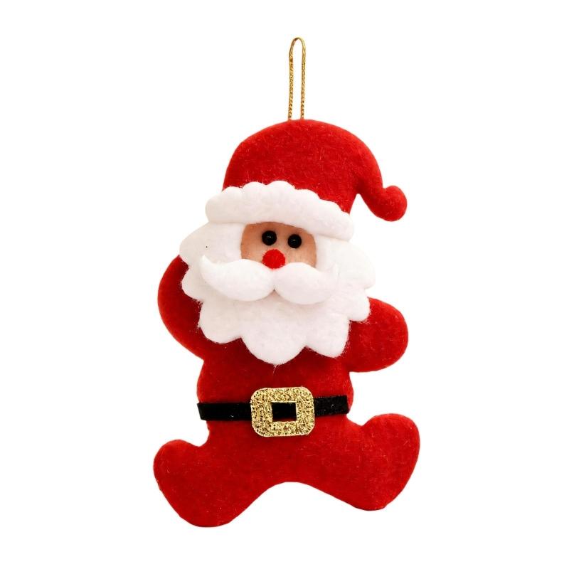 Christmas Character Ornament Soft Fabric with Filled Profile, Integrated Loop, and Placement Without Separate Tools