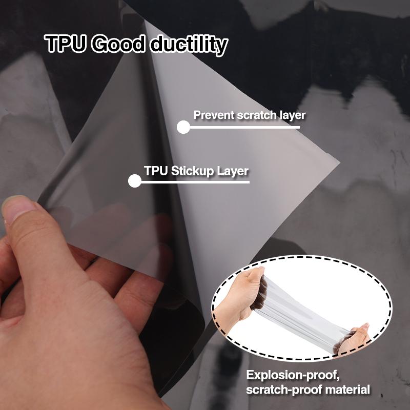 High Quality TPU PPF Film 0.3*3M/2M/1M/0.5M Car Headlight Protective Film Self-healing Anti Scratches Light Black/ Smoked Black
