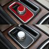 Red Carbon Fiber Interior Gear Shift Cover Trim Fits 2015- Chrysler 300 2Pcs