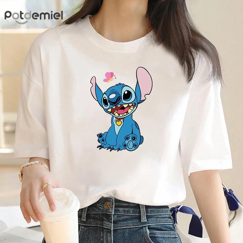 

Punk Trend Casual Stitch Unisexs Tshirt Unisexs Tshirt Cute Tshirt Anime Cartoon Casual Dress Unisexs Cute Shortsleev S