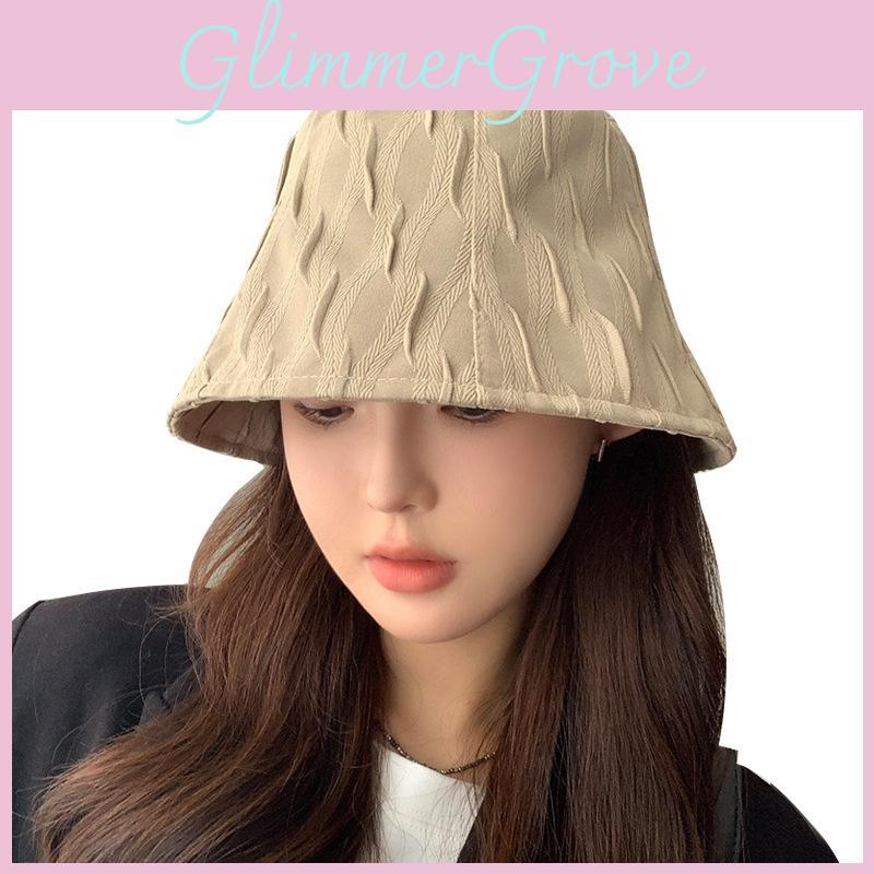 Cotton Pleated Bucket Hat For Fall Winter Fashion Women