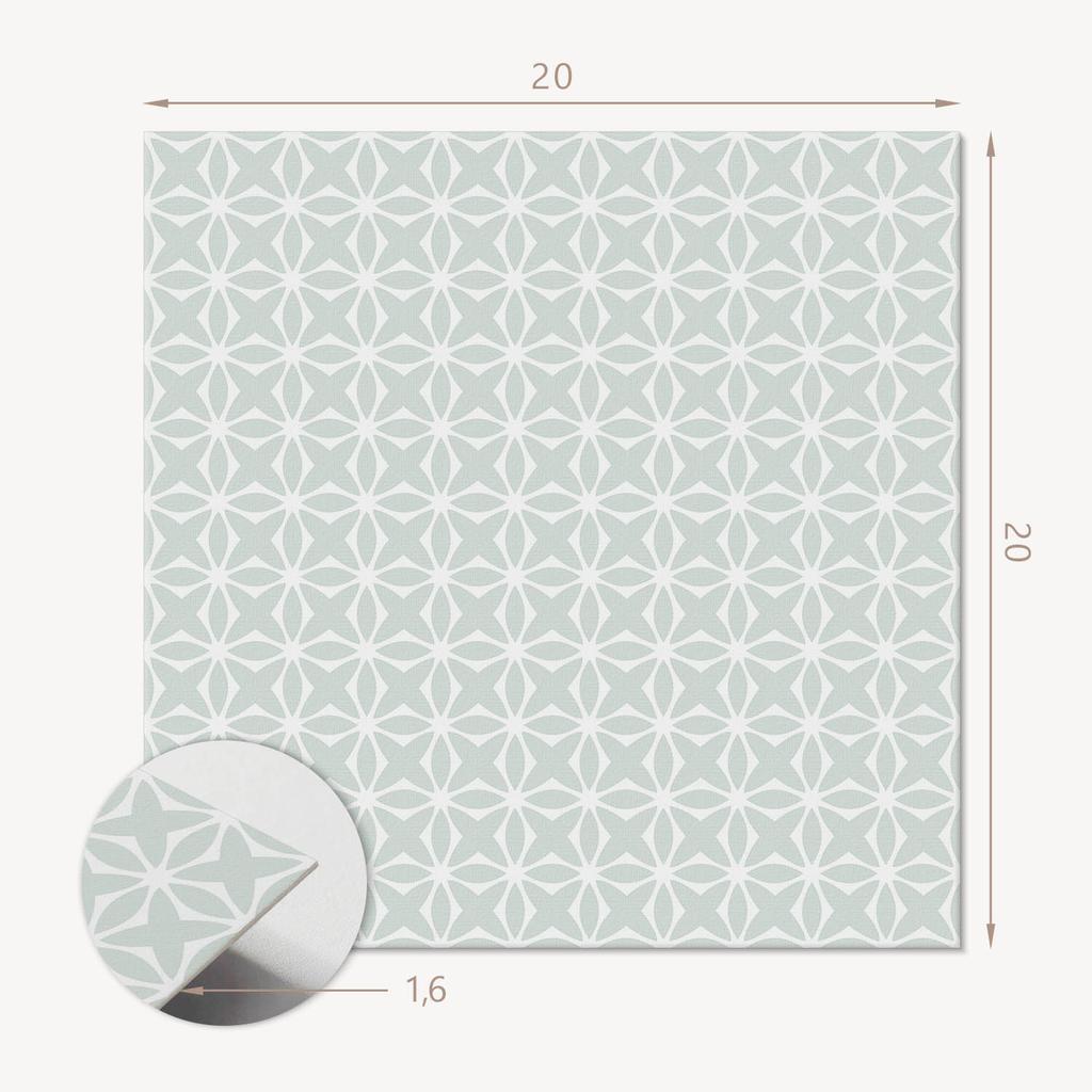 Kafelki Ścienne Samoprzylepne Winyl Geometryczny Wzór Kwiatowy 20X20X20 Cm