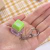 1Pcs Mechanical keyboard axis tester pendant Wooden fish button cap Colorful light decompression button keychain