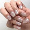24pcs False Nail Short Round Press On Nail Full Cover Stick On Nail Manicure Decoration For Fashion Nail Art Lover
