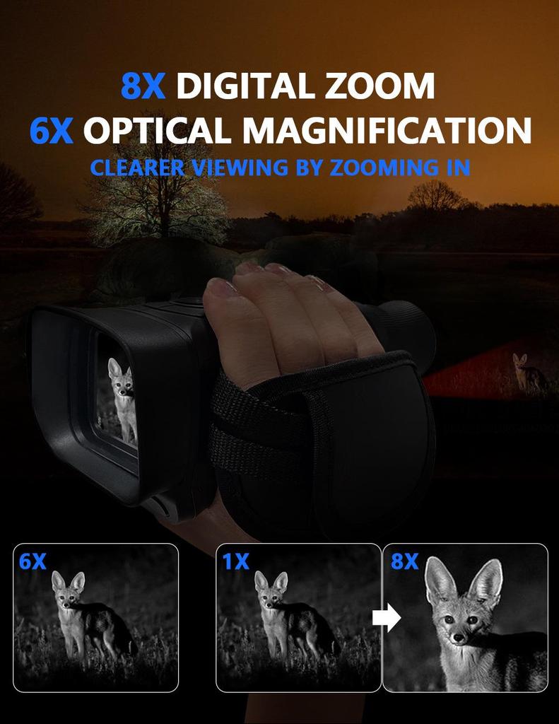 Portable HD Monocular: Night Vision Telescope for Birdwatching and Video Recording