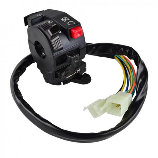 22mm Motorcycle ATV 5 Functions Handlebar Start Stop Headlight Throttle Switch