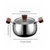 1200 Ml Saucepan Uncoated Interior with Tempered-Glass Lid Versatile