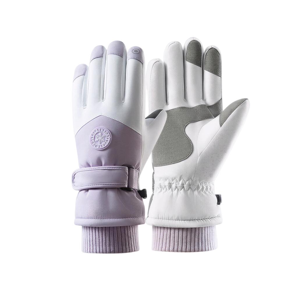 Winter Wasserdichte Skihandschuhe Herren Damen, Winddichte Thermohandschuhe mit Touchscreen, Schnee Warm Radfahren Fahren Biken Laufen