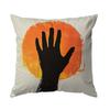 Black Handprint Cushion  Pillowcase Printed Polyester 45x45cm Throw Pillowcover Decorative Sofa Cushion Pillowslip Home Decor